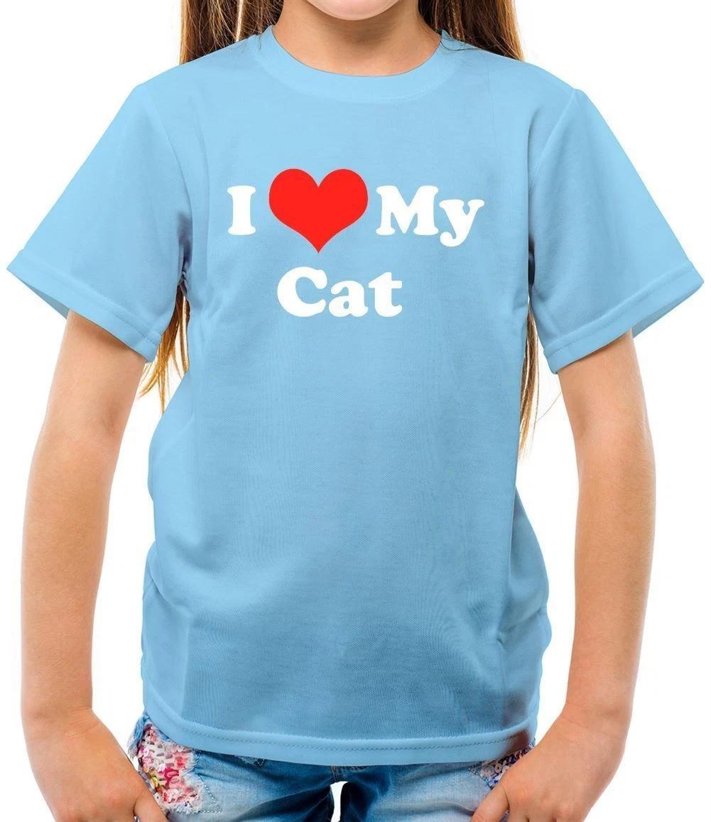 I Love My Cat - Kids T-Shirt - Kitten Feline Pussy Cats Cute Kittens 110
