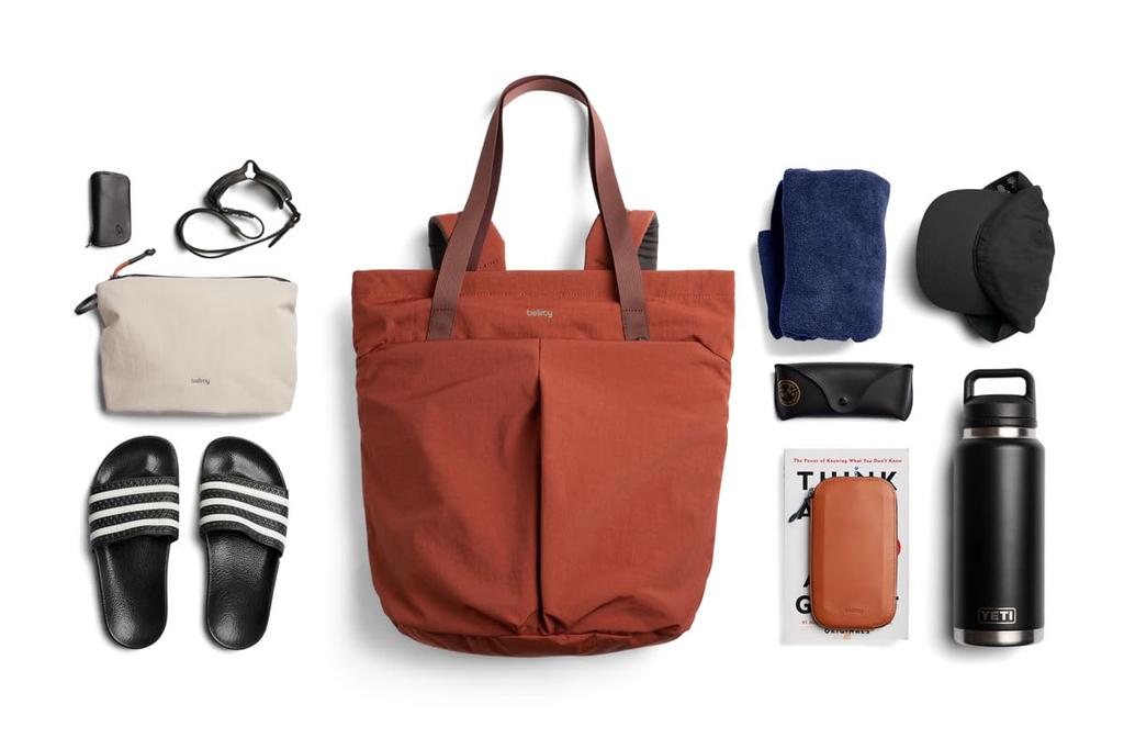 Lite Totepack 18L capacity Lightweight tote bag and backpack Perfect day bag for the beach or travel Clay [Bellroy] -
