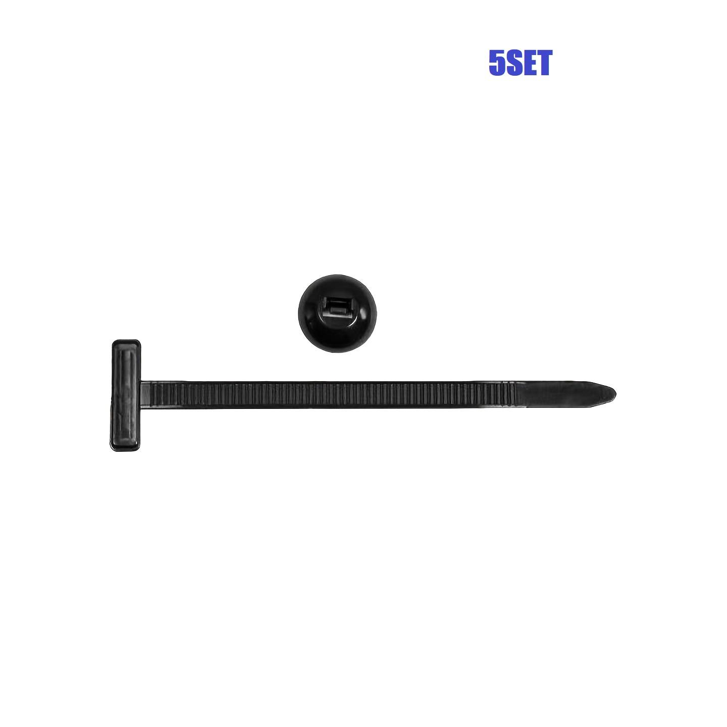 

5/30/150SET Self-Locking Cable Tie Clip Heart-shaped Pin Black Universal Fastening Cable Tie