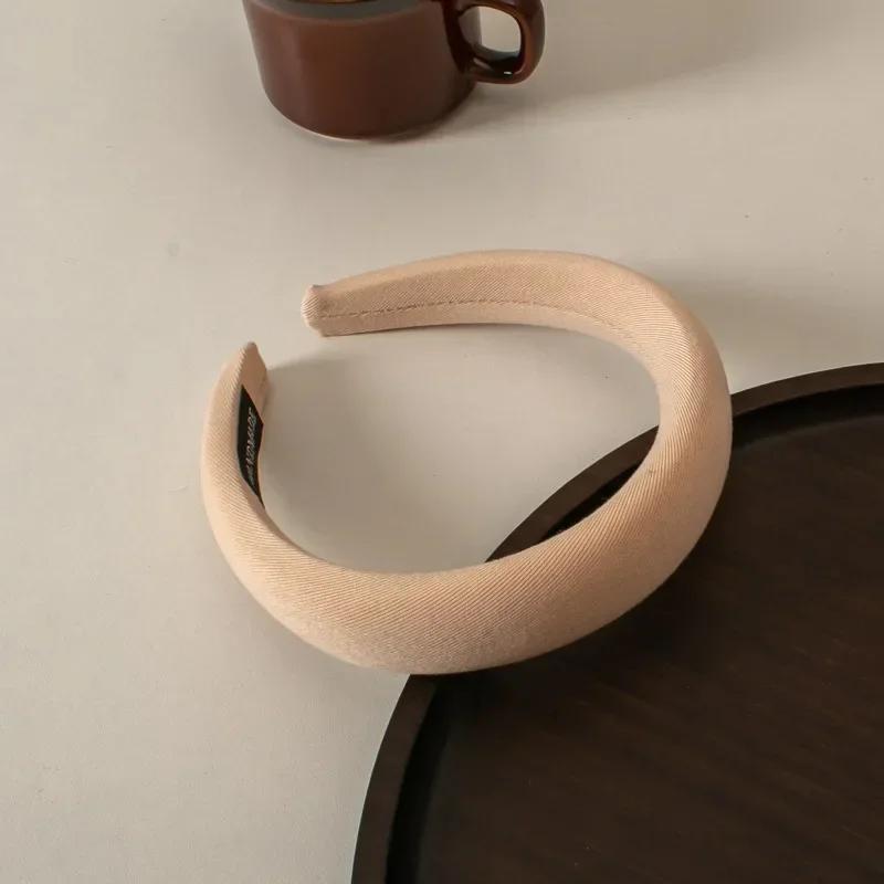 New Solid Color Thick Sponge Hairband Women's Girls Elegant Head Band Makeup Face Wash Hair Hoop Fashion Hair Accessories