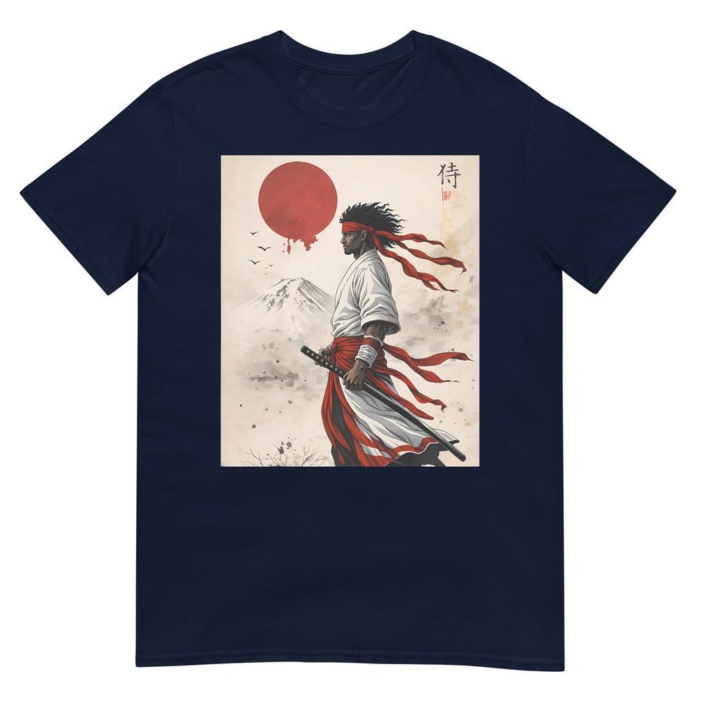 Afro American Samurai Anime Cartoon Japanese Bushido Warrior Tshirt S