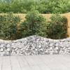 VidaXL Gabione mit Hochbogen 200x30x60/80 cm Verzinktes Eisen