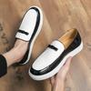 Business Casual Board Shoes Large Size Glossy Catwalk Shoes Personalized Overfoot Board Shoes