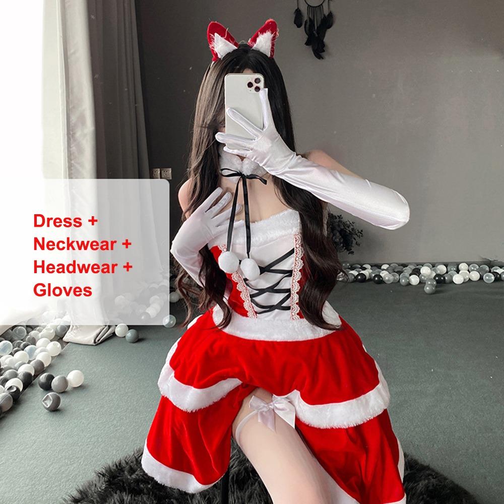 Favor Christmas Dress Costume Xmas Cosplay Outfit New Claus Dress  Holiday Party