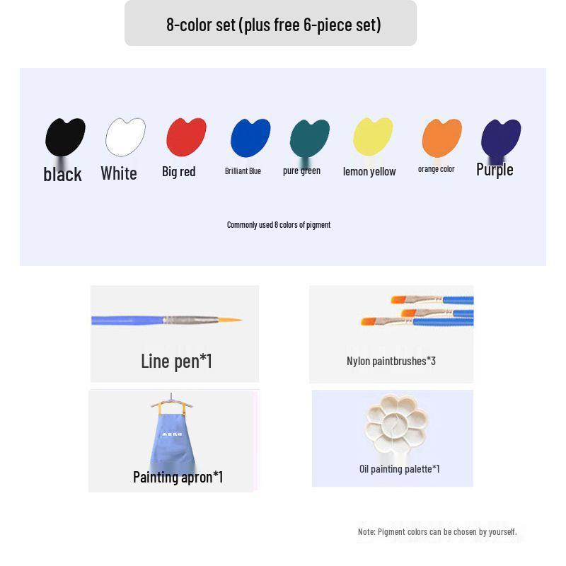 Acrylic Gouache Paint Set for Kids - Plaster Doll Art Supplies with Bear Graffiti Design