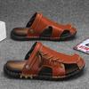 2025 Summer New Handmade Sandals Men's Shoes Outdoor Leisure Beach Wading Stream Dual-purpose Large Size Men's Shoes