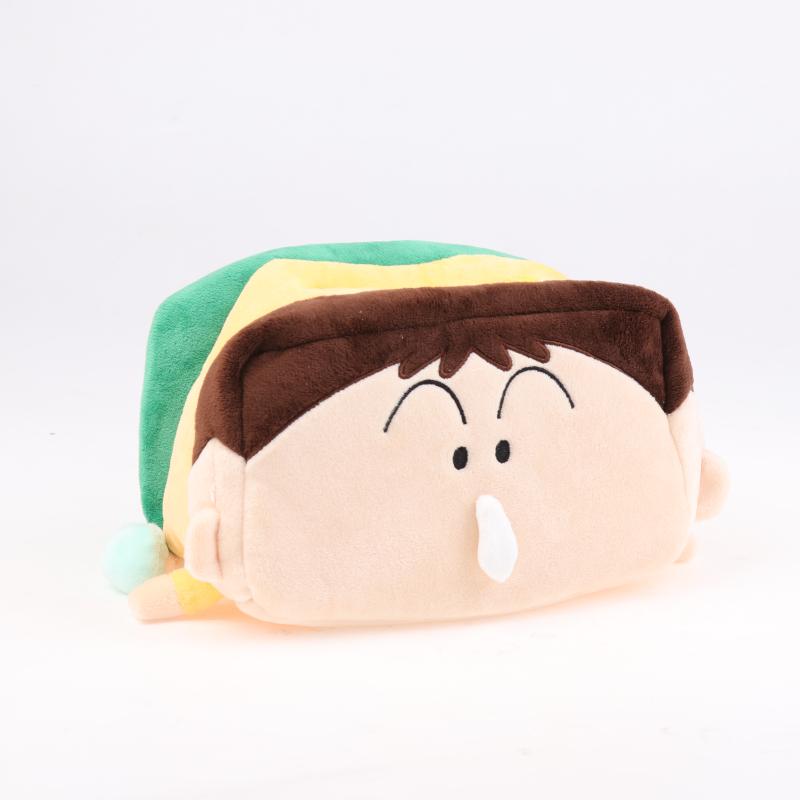 Crayon Shin-Chan Plush Cute Tissue Box Anime Personality Creative Boochan Runny Nose Tissue Storage Box Desktop Decoration