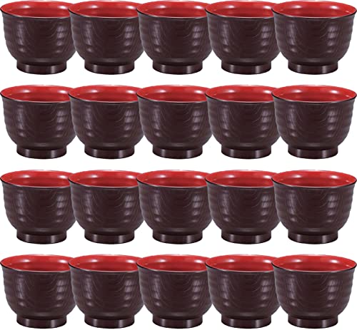

[Amazon.co.jp Exclusive] [Commercial Set] Fukui Craft Miso Soup Bowls, Heat-Resistant, Made in Japan, Dishwasher-Safe, Inner and Outer Ranbori Pattern