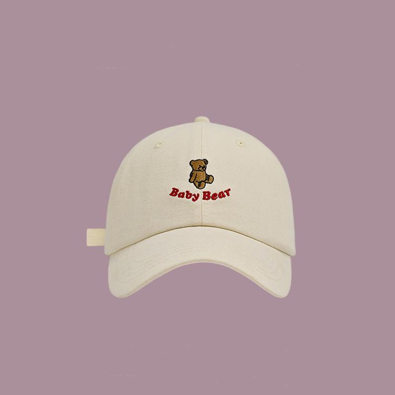 Cute cartoon embroidered baseball cap women's new versatile face cap men's sun hat tide