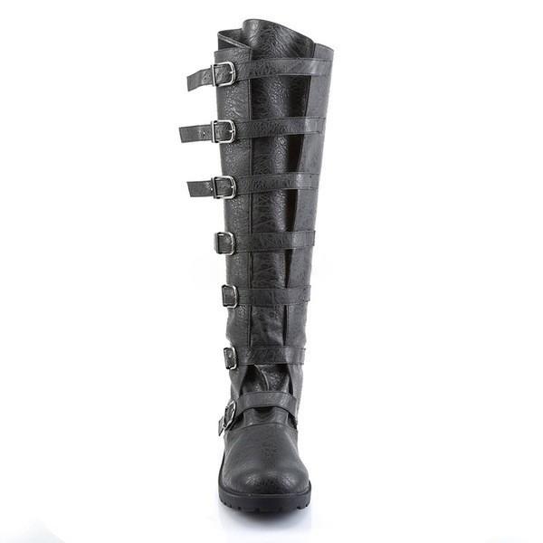 2025 Men's Long Knight Boots Mid-calf Cosplay Gothic Belt Punk Boots Winter Men Shoes Tactical Army Boot Large Men's Botas 40-48