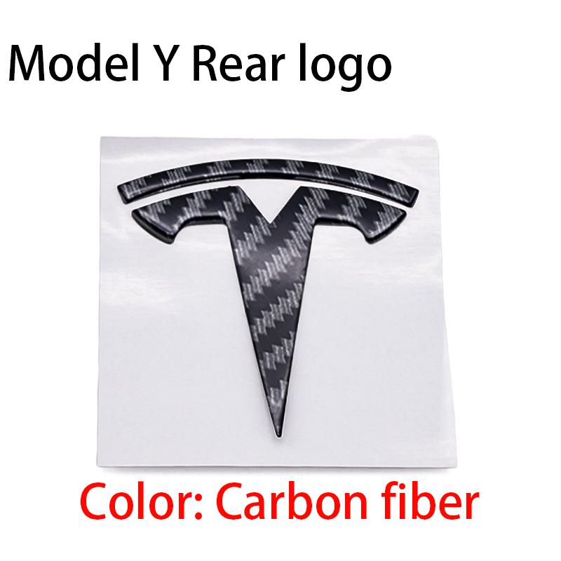 QSGMX1 3D For Tesla Logo ABS TESLA Model 3 Mode Y Car Front Hood Logo Cover Emblem Sticker Styling Auto Body Rear Trunk Badge