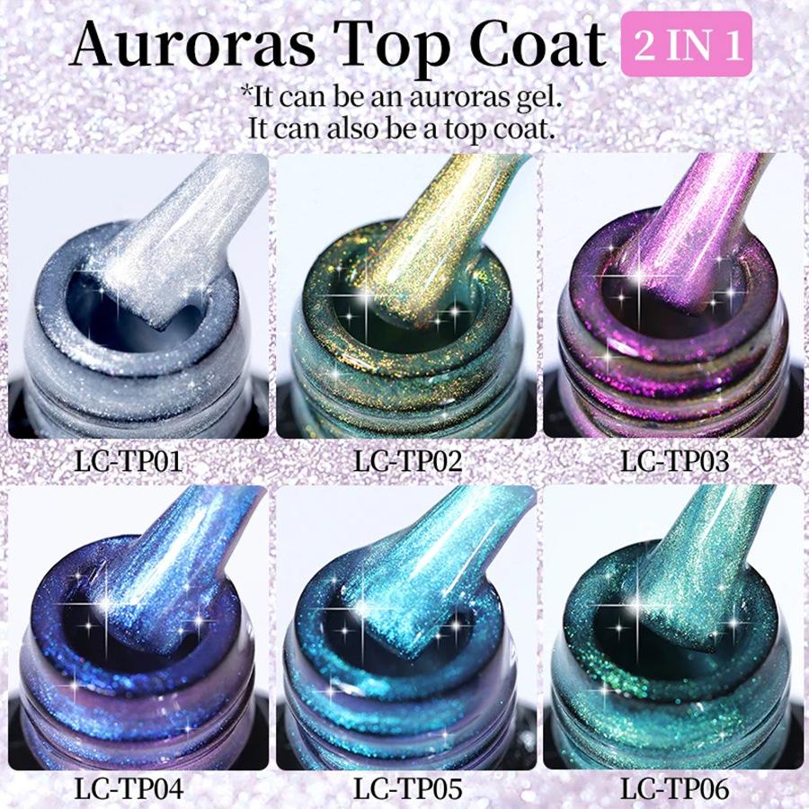 Galaxy Cat Eye Nail Gel Art Glitter Shinny Effect Silver UV Gel Polish Shimmer Dust DIY Nails Decor