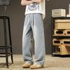 Men's Retro Washed Loose Straight Jeans