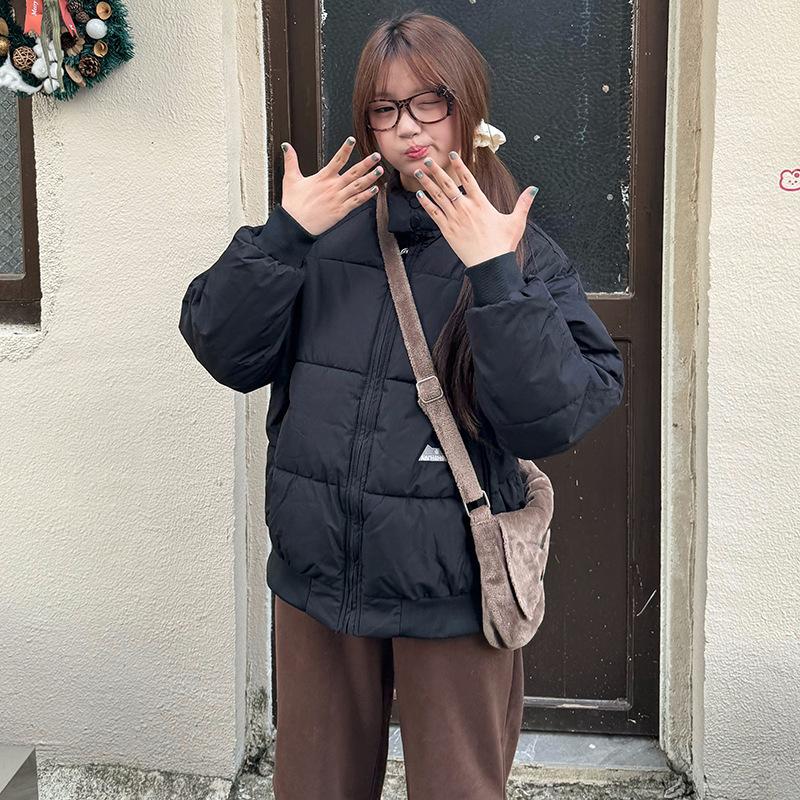 2025 winter new padded clothes women's Korean ins warm, comfortable, simple and versatile bread jacket thickened cotton jacket