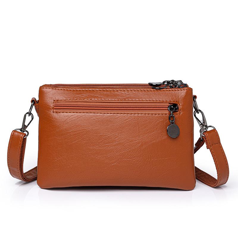 Multi-layer Handbag With Coin Purse Women's Crossbody Shoulder Bag Solid Color Envelope Bag