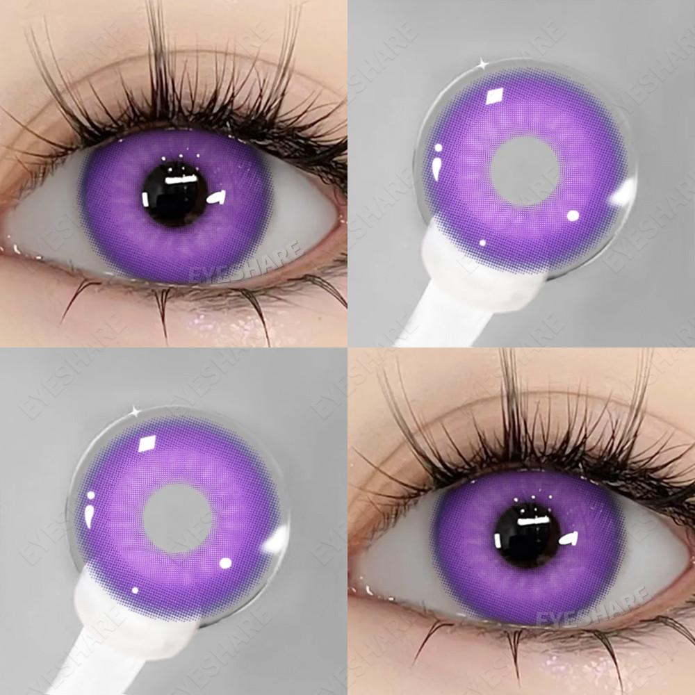 COD Eyeshare 1 Pair Red Color Cosplay Contact Lenses Pink Purple Colored Eye Makeup Contacts Fashion PUpils for Halloween
