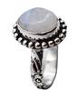 Moonstone Natural Gemstone Antique Silver Plated Ring US Size-5.75 A 800