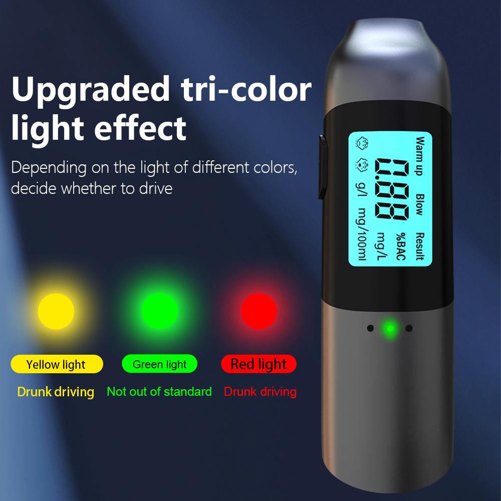 Non-Contact Alcohol Tester LCD Alcohol Breath Detector Portable Breathalyzer Police Alcohol Checker Drunk Driving Testing Tool