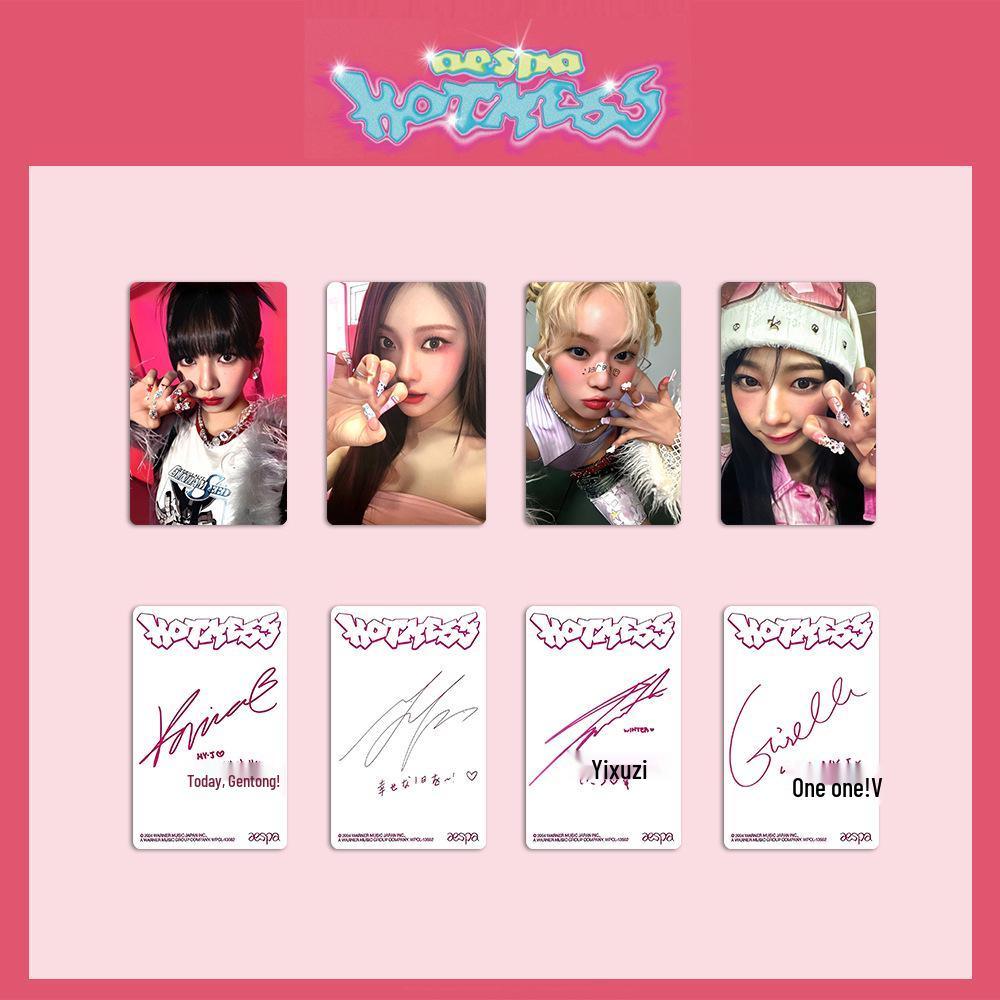 Aespa Japan Album Hot Mess Merchandise Photocard - Winter & Ningning Random Card Jjara Photocard.