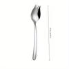 1pc 2 In 1 Stainless Steel Fruit Fork Dessert Forks for Cake Snack Salad Fork Spoon