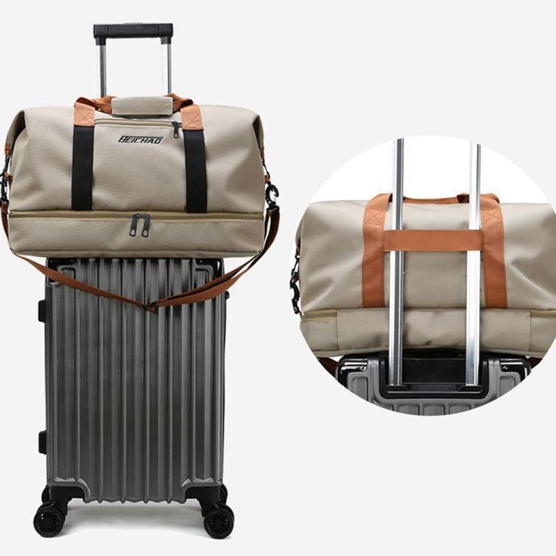 Can Be Used As A Travel Bag with A Large Capacity for Dry and Wet Separation, Fitness Bag with Logo Printing, Independent Shoe Compartment Storage Bag