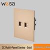 European Standard Flame Retardant Multi-Socket Wall Panel with Switch