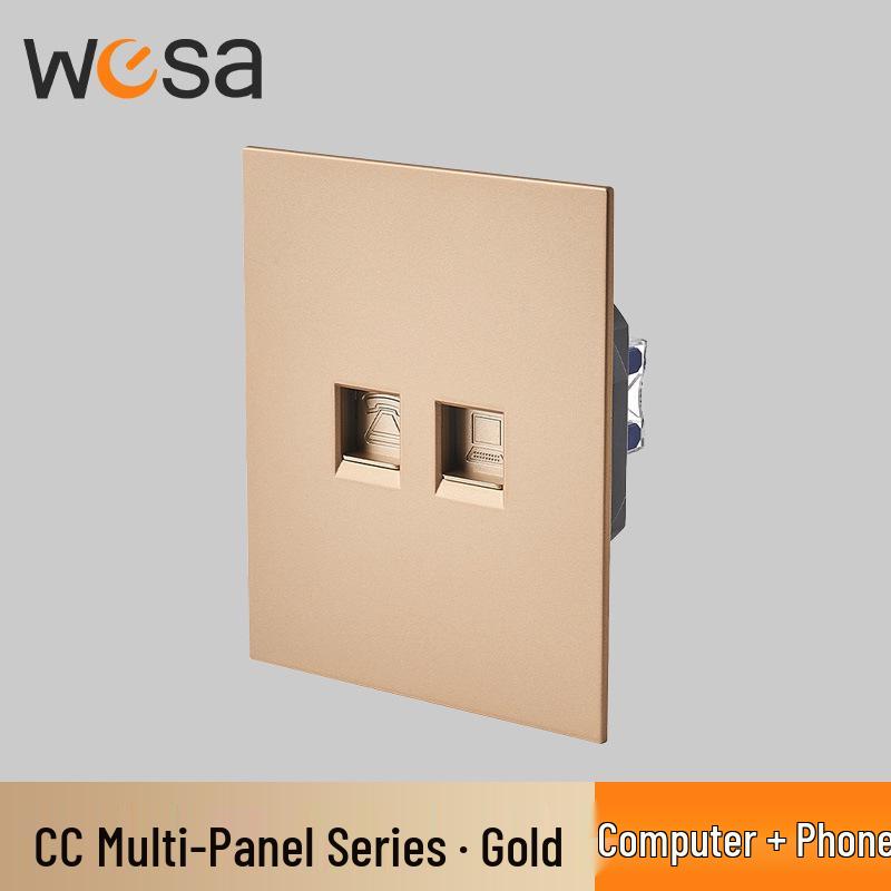 European Standard Flame Retardant Multi-Socket Wall Panel with Switch