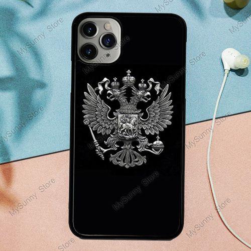 

Russian coat of arms Flag Case For iPhone 12 Pro Max 13 mini 11 14 Pro Max XS X XR SE 2020 6S 7 8 Plus Fundas iPhone 12