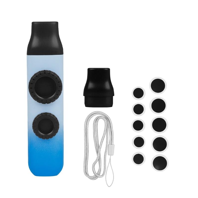 Easy to Playing ABS Construction Kazoo with Double Membrane Design Ideal for Beginners Children and Family Activity