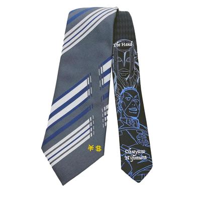Florence Spec JoJo's Bizarre Adventure Deel 4 Stropdas, Okuyasu Nijimura JJN000006-006, Grijs 1, Standaard Maat