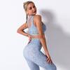 Summer Patchwork Digital Printed Sports Underwear Fitness Yoga Bra Beauty Back Tight Top
