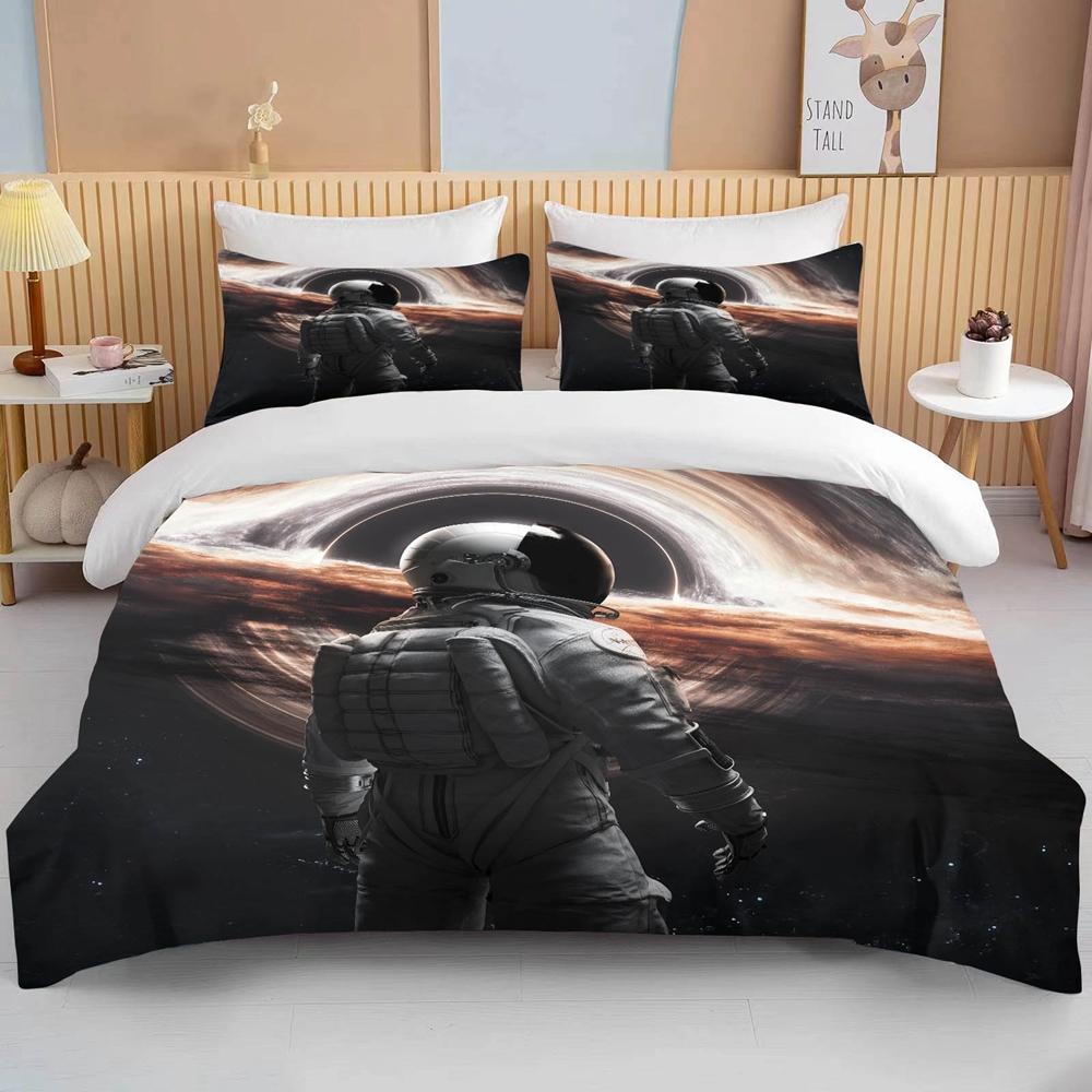 10 Sizes Space Astronaut Bedding Set Queen King Single Cartoons Duvet Covers with Pillowcase Bed Cover Sets for Boys Girls