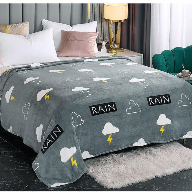 Autumn Winter Flannel Blanket Siesta Cover Blanket Leisure Student Dormitory Household Blanket Bed Sheet Dual-use