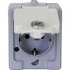 Simple Earth Socket - Kopp - 105648002 - Ip44 - Surface Mounting - Grey with Lock