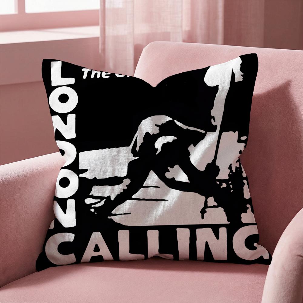 Rock Band The Clash Cushion Cover Multi-Scene Pillow Cover for Home & Car - Reversible, Soft & Durable for Daily Use