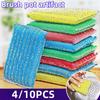 Striped Sponge Scrubber Household Dish Brush Pot Cleaning Pad Kitchen Washing Cloth Durable Fine Stripe Sponge Brush