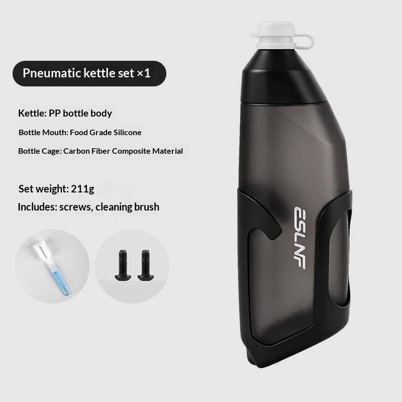 Set de Botellas de Agua Aerodinámicas 680ml Gran Capacidad Botella de PP5 de Grado Alimenticio Con Portabidón Ultraligero de Carbono Accesorios para Bicicleta