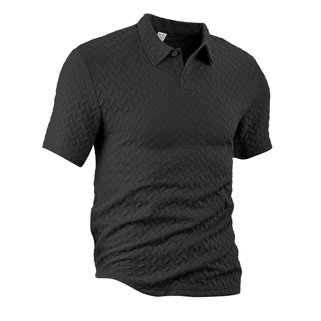 Men's Summer Thin Conductive Sweat-wicking Loose Solid Color Fabric Men's Short-sleeved Shirt