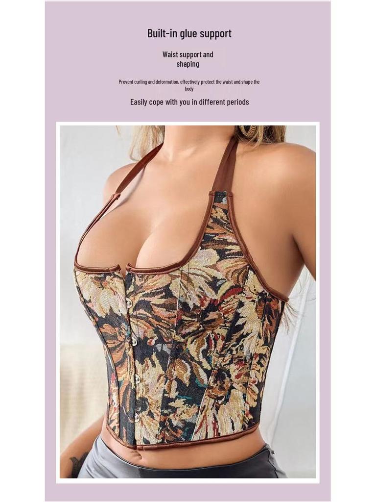 Halter Fishbone Bra: Invisible Waist Cincher for a Sexy, Curvaceous Silhouette