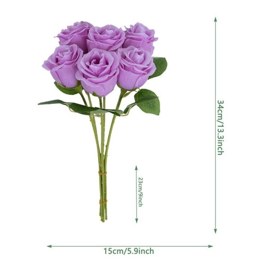 Silk Rose Simulation Flowers Small Bundle Artificial Flowers Home Decoration  Photography Props
