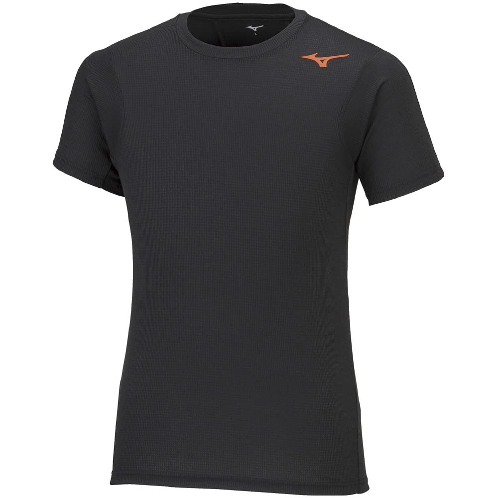 Mizuno MTC Model Running and Track Practice Short Highly Dynamotion XL Shirt, Sleeve, Breathable, Fit, U2MA2011, Black,