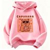 Felpa con Cappuccio Divertente Capibara che Beve Succo per Bambini Felpa Carina per Ragazzi Ragazze Autunno Primavera Felpe Casual