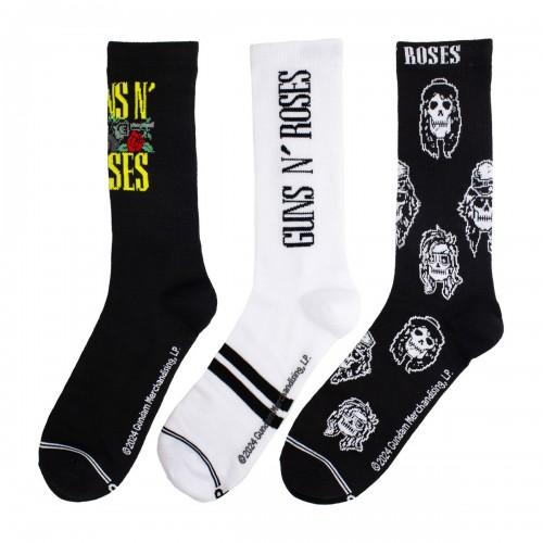 Guns N Roses Unisex Adult Logos Crew Socks (Pack of 3)