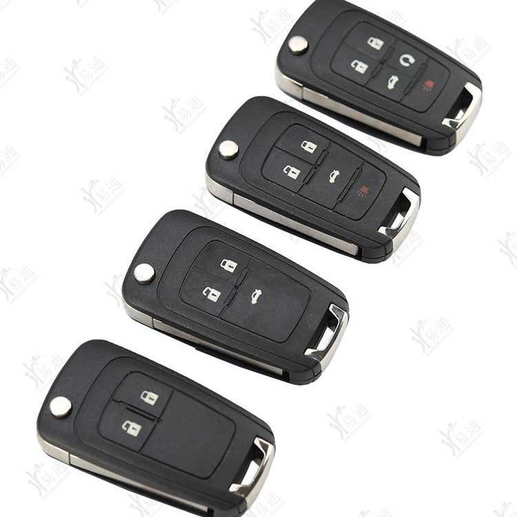 Klappschlüsselgehäuse für Buick Chevrolet, Ersatzgehäuse für Fernbedienung, kompatibel mit 2, 3, 4, 5 Tasten