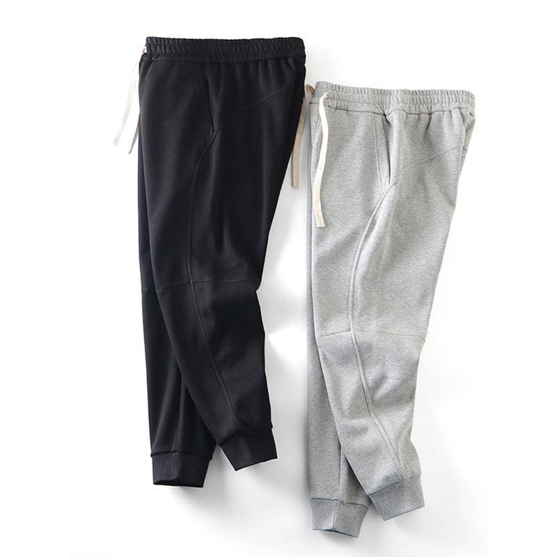 Heavy Drape Fleece-lined Thickened Gray Sports Sweatpants Men's Autumn and Winter Casual Pants Ankle-Tied Pants Foreign Trade Men's Trousers