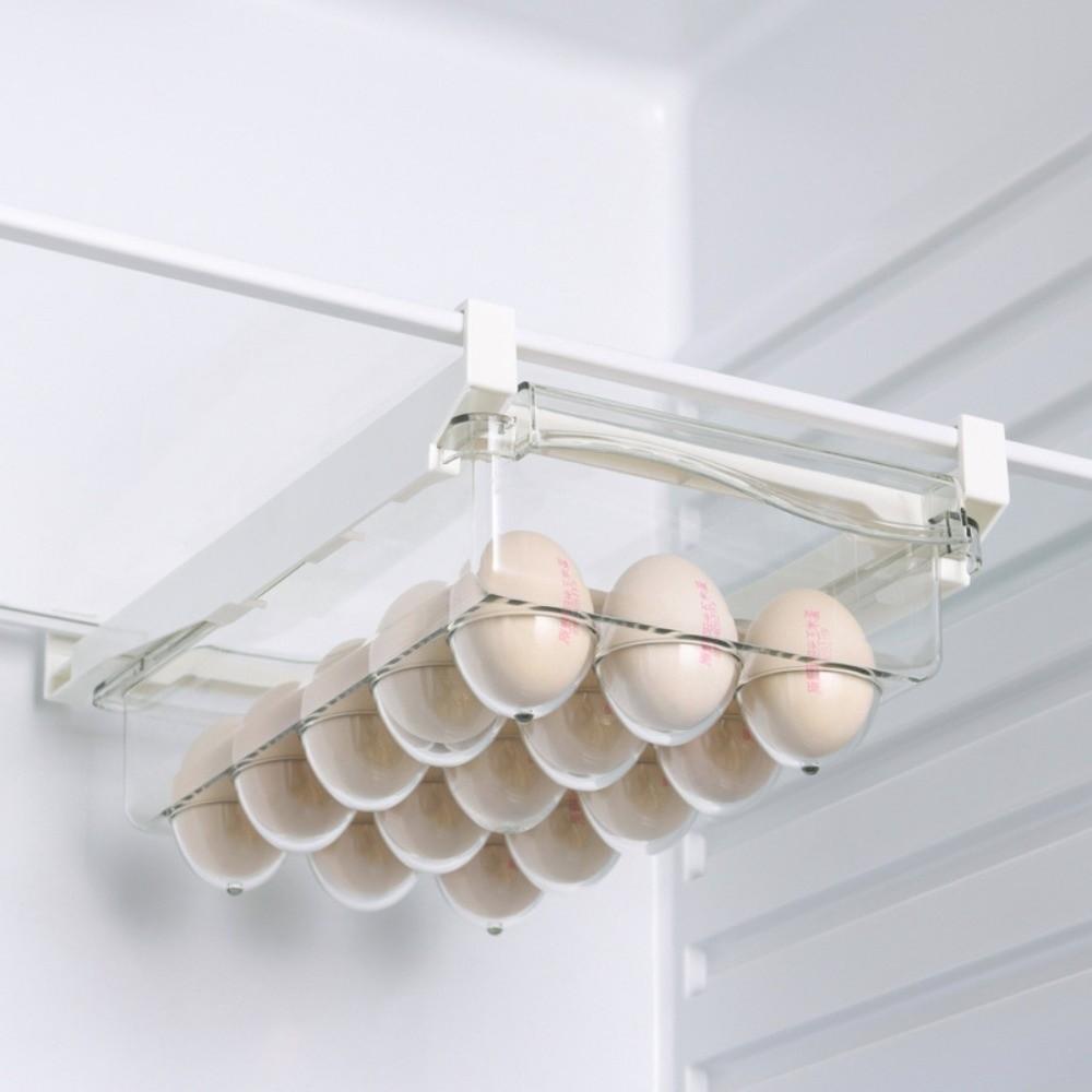 Pull Out Refrigerator Hanging Organizer Transparent Fruit Egg Storage Rack  Kitchen Organizer