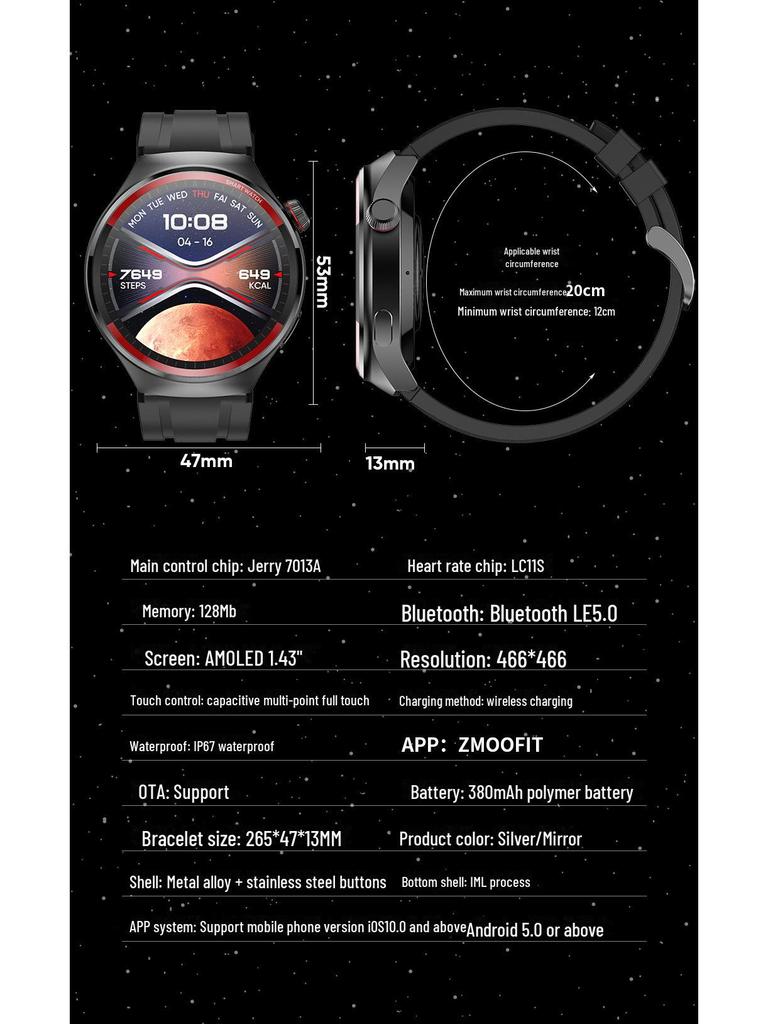 NFC Smartwatch S78 4Pro: Multi-Function Men's Sports Watch and Health Tracker