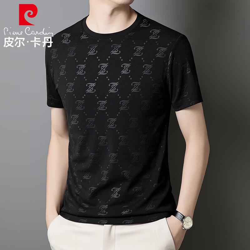 

Pierre Cardin Men s Embossed Short Sleeve T-Shirt 170/L