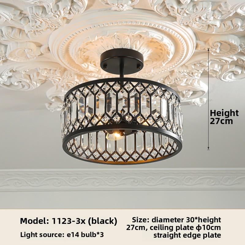 

Черный хрустальный потолочный светильник Современный и минималистичный светильник для прихожей чёрный