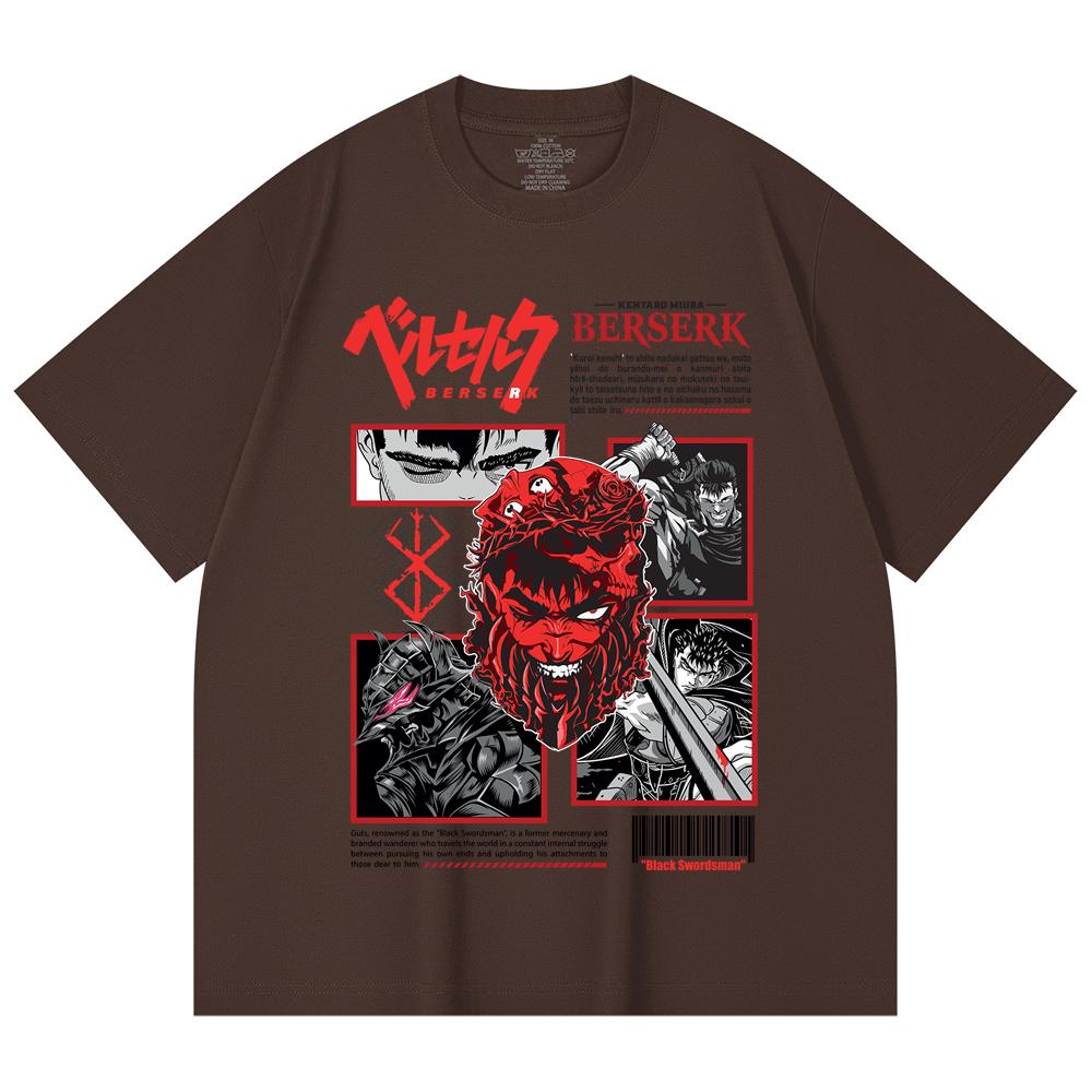 230 Gsm 100% Cotton Berserk V2 Guts Print Unisex Heavy Cotton T Shirt